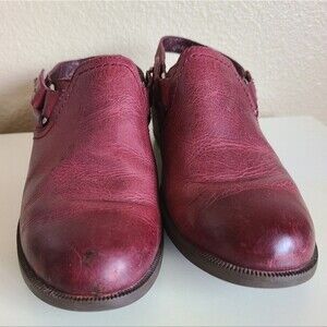 teva foxy slingback leather clogs burgundy size 6.5
